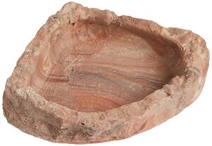 fluker's corner rock bowl, food & water dish for hermit crabs, medium 6"