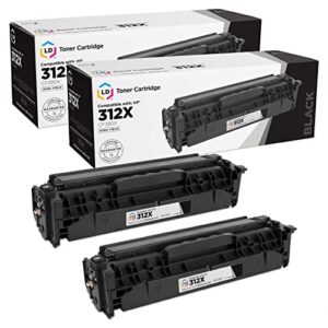 ld products remanufactured toner cartridge replacements for hp 312x cf380x high yield (black, 2-pack)