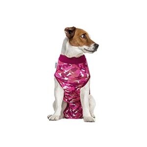 Suitical Recovery Suit Dog, Medium, Pink Camouflage