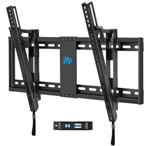 mounting dream tilt tv wall mount tv bracket for most of 42-70 inches tv, tv mount tilt up to 20 degrees with vesa 200x100 to 600x400mm and loading 132 lbs, fits 16", 18", 24" studs md2165-lk