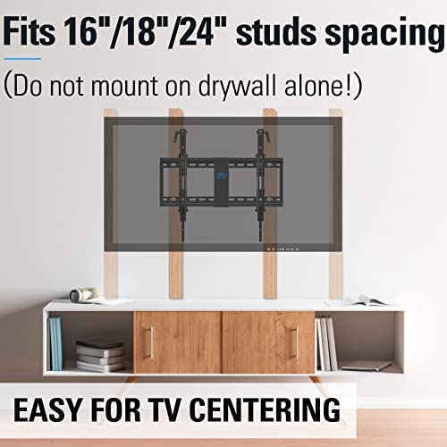 Mounting Dream Tilt TV Wall Mount TV Bracket for Most of 42-70 Inches TV, TV Mount Tilt up to 20 Degrees with VESA 200x100 to 600x400mm and Loading 132 lbs, Fits 16", 18", 24" Studs MD2165-LK