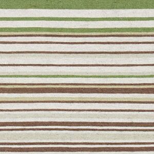 SAFAVIEH Marbella Collection Area Rug - 8' x 10', Green, Handmade Flat Weave Stripe Wool, Ideal for High Traffic Areas in Living Room, Bedroom (MRB273A)