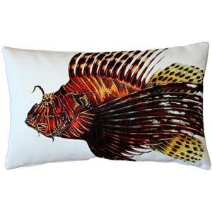 pillow dÉcor lionfish fish pillow 12x19