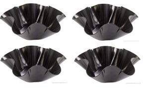 chefcaptain tortilla pan set non stick steel taco salad bowl makers tortilla shell maker extra thick steel set of 4