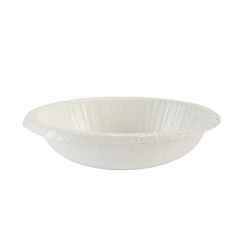 Dixie Basic 12Oz. Light-Weight Disposable Paper Bowls By GP PRO (Georgia-Pacific); White; DBB12W; 1000 Count (125 Bowls Per Pack; 8 Packs Per Case)