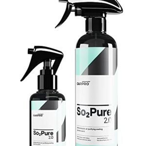 CARPRO SO2Pure 2.0 Odor Eliminator - Neutralize Odors, Cigarette Smoke, Exhaust, Chemical Smell or VOCs, Even Pet Smells from Car Fabric & Plastic, Use on Any Surface, Anywhere - 120mL (4oz)