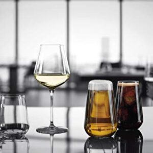 Bormioli Rocco InAlto Uno Stemless Glass, Set of 6, 15.25 oz, Clear