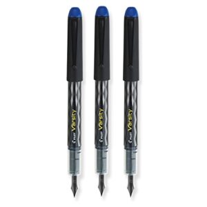 pilot varsity disposable fountain pens, blue ink (90011x3)