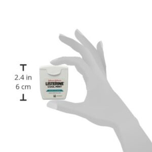 Listerine Cool Mint Interdental Floss Bundle | Effective Plaque Removal, Teeth & Gum Protection | Shred-Resistant, Fresh-Breath Feeling, PFAS Free | 55 Yards, 6 Pack