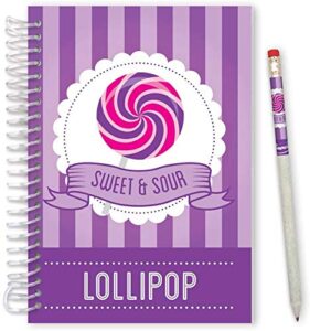 scentco scented sketchbook, sniff smelly fun notebook, 8.3" x 5.8", lollipop