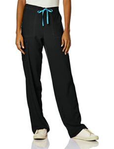 carhartt size cross-flex women's utility scrub pant, black, medium tall