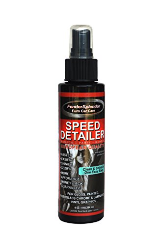 FenderSplendor Special Price Euro Car Care 4 oz Speed Detailer a Waterless Car Wash Product and 2 Microfiber Towel