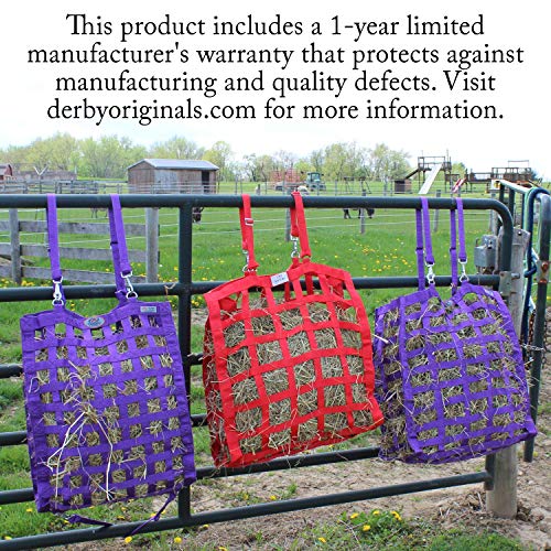 Derby Originals Superior Slow Feeder Horse Hay Bag with Super Tough Bottom and 1 Year Warranty