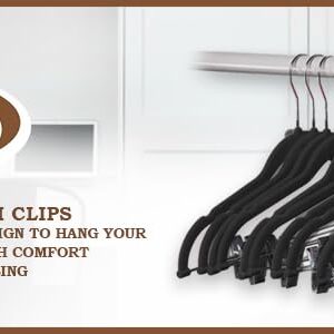 Home-it 10 Pack Skirt Hangers with Clips Black Velvet Hangers Use for Skirt Clothes Hangers - Felt Pants Hangers Ultra Thin Non Slip