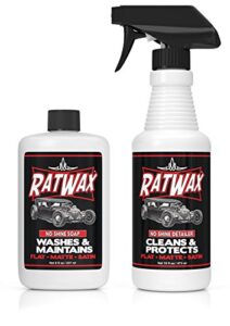 rat wax matte finish no shine detailer & car soap kit