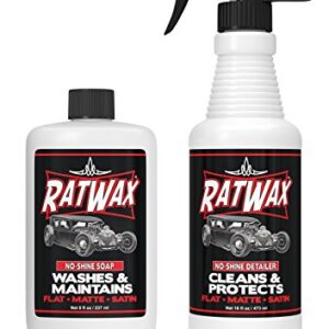 Rat Wax Matte Finish No Shine Detailer & Car Soap Kit