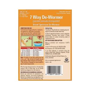 SENTRY Worm X Plus 7 Way DeWormer Large Dogs (6 count) Package may vary