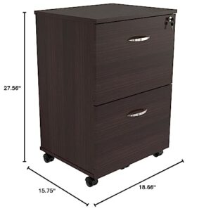 Inval America Uffici Commercial Collection 2 Drawer Mobile File Cabinet