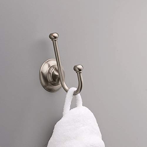 DELTA FAUCET PTR35-BN Porter Double Towel Hook, SpotShield Brushed Nickel