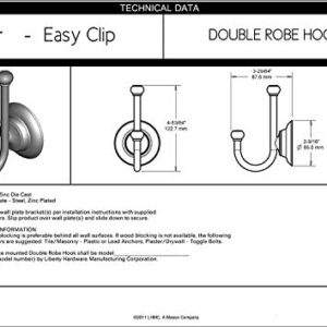 DELTA FAUCET PTR35-BN Porter Double Towel Hook, SpotShield Brushed Nickel