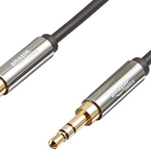 Amazon Basics 3.5mm Aux Audio Cable for Stereo Speaker or Subwoofer with Gold-Plated Plugs, 4 Foot, Black