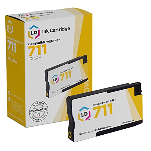 LD Remanufactured Ink Cartridge Replacement for HP 711 CZ132A (Yellow)