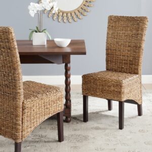 safavieh home collection kiska natural dining chair (set of 2)