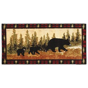 black forest decor family of bears bath rug