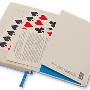 Moleskine Limited Edition Alice in Wonderland Notebook, Hard Cover, Pocket (3.5" x 5.5") Plain/Blank, Powder Blue, 192 Pages