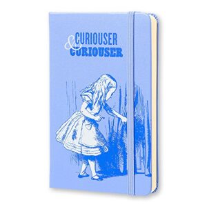 Moleskine Limited Edition Alice in Wonderland Notebook, Hard Cover, Pocket (3.5" x 5.5") Plain/Blank, Powder Blue, 192 Pages