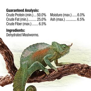 Zilla Reptile Food Munchies Mealworms for Pet Bearded Dragons, Leopard Geckos, Chameleons, Large Tropical Fish & Birds, 3.75-Ounce