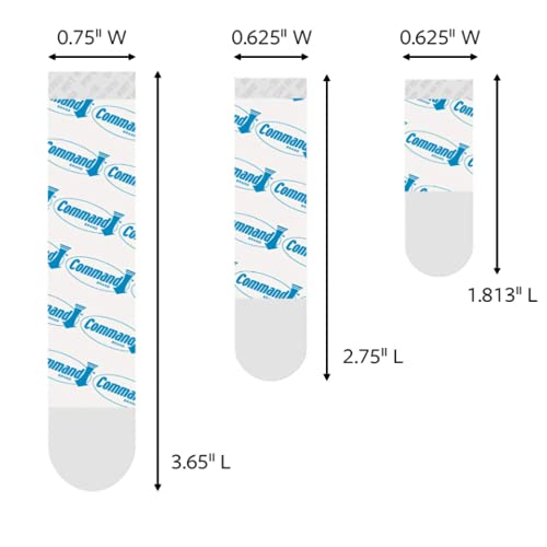 Command Strips 17200CLR Clear Assorted Refill Strips 16 Count