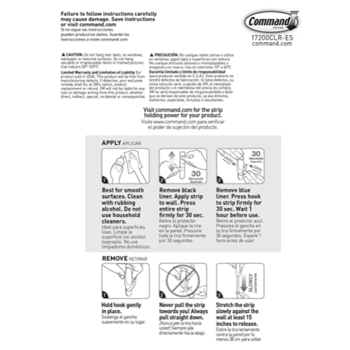 Command Strips 17200CLR Clear Assorted Refill Strips 16 Count