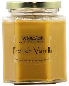 french vanilla scented blended soy candle by just makes scents