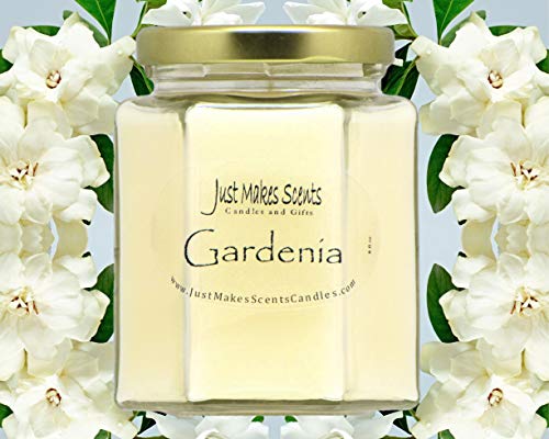 Gardenia Scented Blended Soy Candle | Long Lasting Spring Floral Fragrance | Hand Poured in The USA by Just Makes Scents