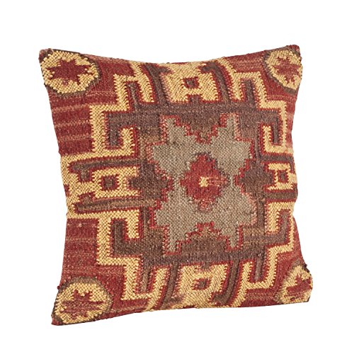 SARO LIFESTYLE 571.M20S 1-Piece Kilim Design Pillow Set, 20-Inch, Multicolor, Square