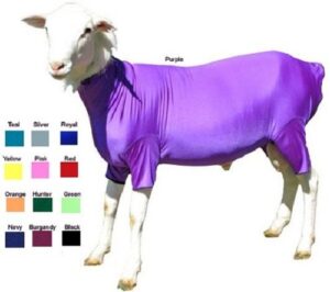 sleazy sleepwear solid lycra lambajams lamb body sheet sleazy sheep. keeps wool clean and tight. (neon green, medium (90-120 lbs))