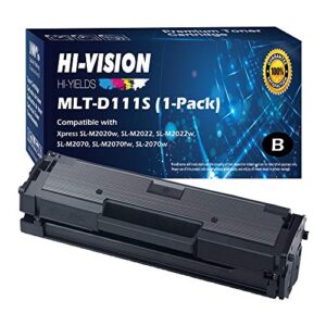 hi-vision hi-yields compatible toner cartridge replacement for samsung mlt-d111s ( black , 1 pk )