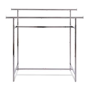 Econoco - Adjustable Double Bar Rectangular Hangrail Rack in Chrome