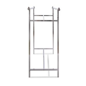 Econoco - Adjustable Double Bar Rectangular Hangrail Rack in Chrome