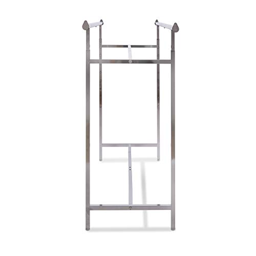 Econoco - Adjustable Double Bar Rectangular Hangrail Rack in Chrome