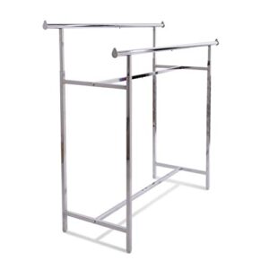 Econoco - Adjustable Double Bar Rectangular Hangrail Rack in Chrome