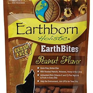 Earthborn Holistic EarthBites Peanut Flavor Grain-Free Moist Treats for Dogs, 7.5 Ounce Bag