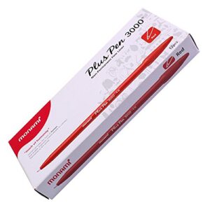 Monami Plus 3000 Office Sign Pen Felt Tip Water Based Ink Color Pen Complete Red,Blue,Black Dozen Box