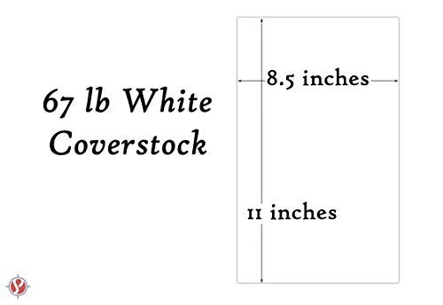 White Pastel Color Card Stock | 67Lb Cover Cardstock | 8.5" x 14" Inches | 50 Sheets Per Pack