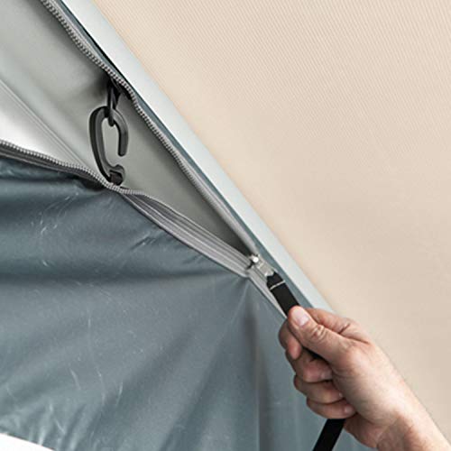 CAREFREE-211800A Buena Vista+ RV Awning Room Fits 18'-19' RV Awnings, Gray with Dark Gray Trim