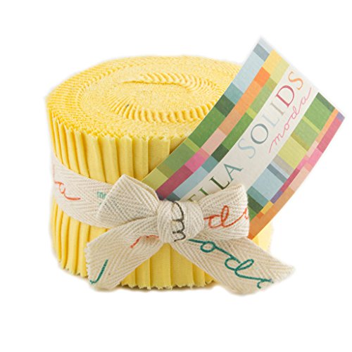 Bella Solids 30s Yellow Jr Jelly Roll (9900JJR 23) by Moda House Designer for Moda