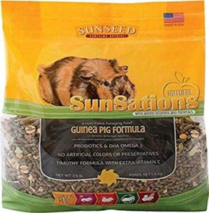 sunseed company 36057 sensations guinea pig food, 3.5 lb
