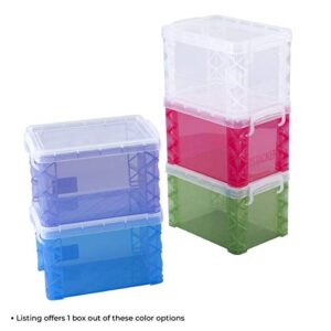 Super Stacker (1) 4 x 6 Inch Index Card Box, Assorted Colors, 1 Box