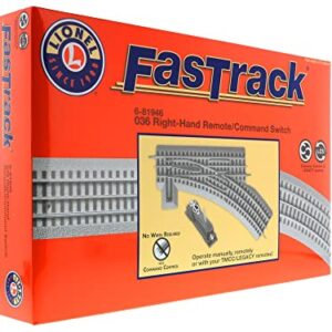 Lionel FasTrack O36 Remote/Command Switch RH, 10" (681946)